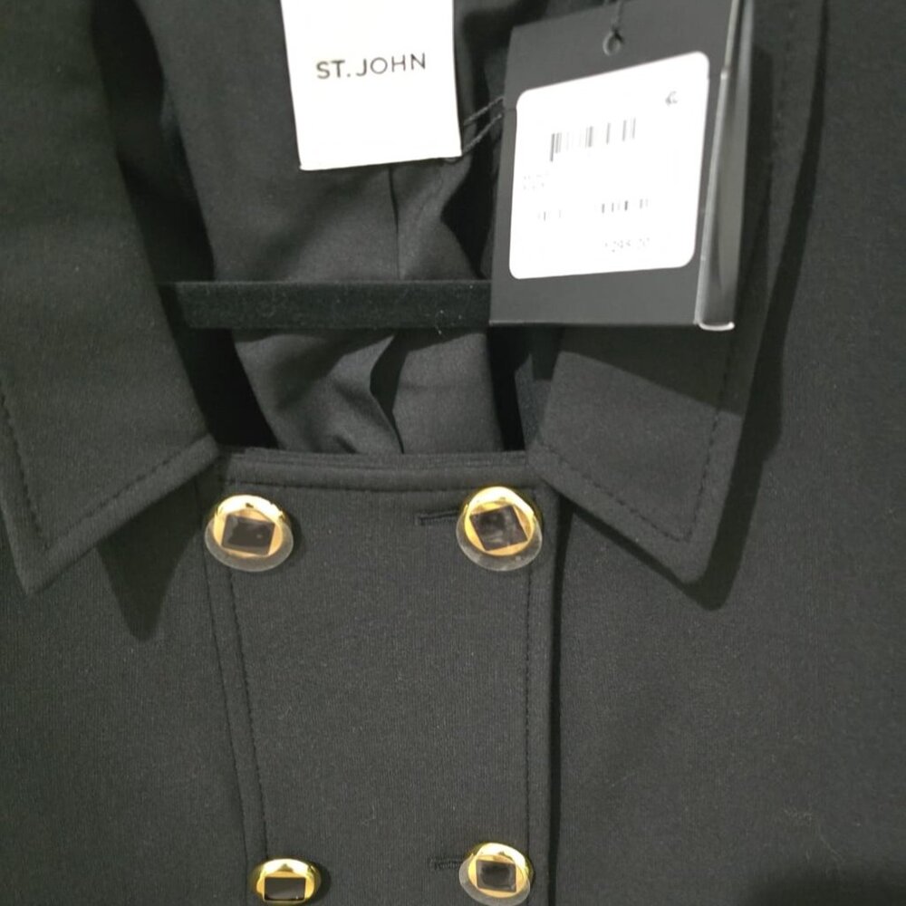 ✨St. John Collection Double Breasted‎ Stretch Crepe Crop Jacket(NEW WITH TAG)✨ - Picture 7 of 8